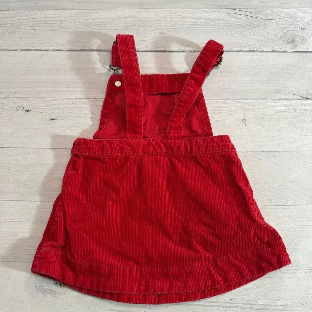 Hanna Andersson red corduroy kids jumper size‎ 60 3/6 months